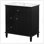 Meuble-lavabo 30 po avec lavabo, meuble-lavabo avec un tiroir rabattable et deux tiroirs, tablette réglable, bois massif et panneau de fibres à densité moyenne, noir