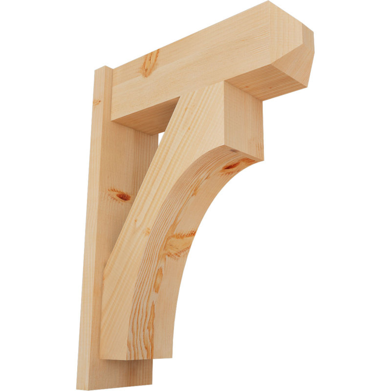 Persienne en bois rustique Westlake Craftsman, P 22 po x H 30 po, Sapin Douglas de 7 1/2 po (lisse)