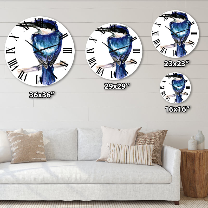 Style Martin-pêcheur - horloge murale traditionnelle, Moyenne