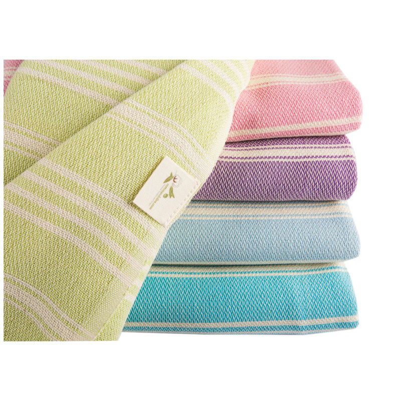 Rosalyn Turkish Cotton Ultra Light Beach Towel, Blue