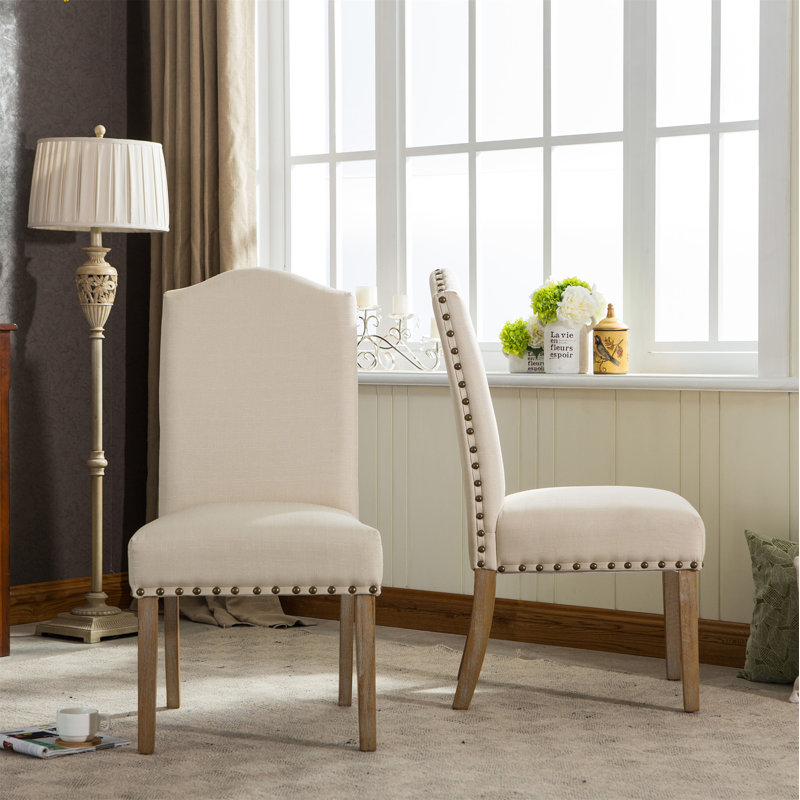 20'' H Upholstered Side Chair, Tan, 2
