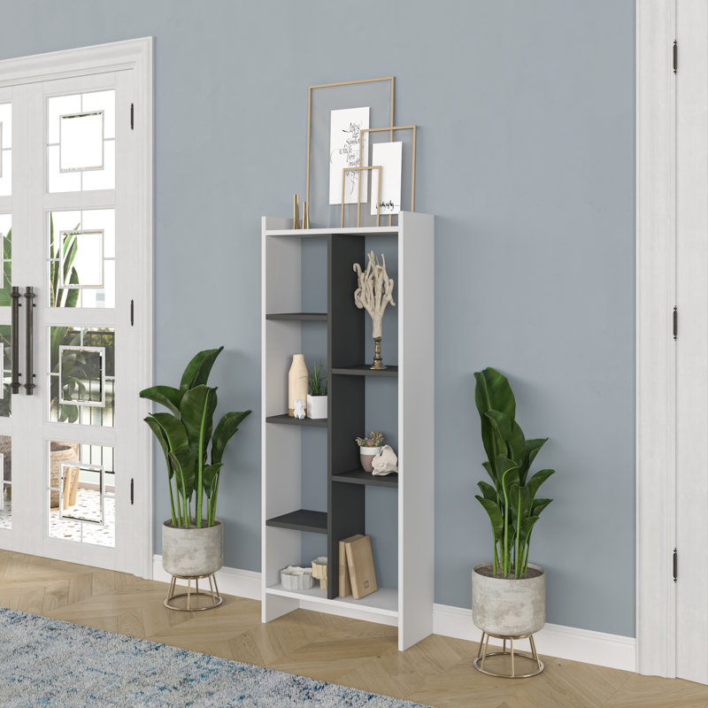 Gjylnaze Bookcase, White/Anthracite