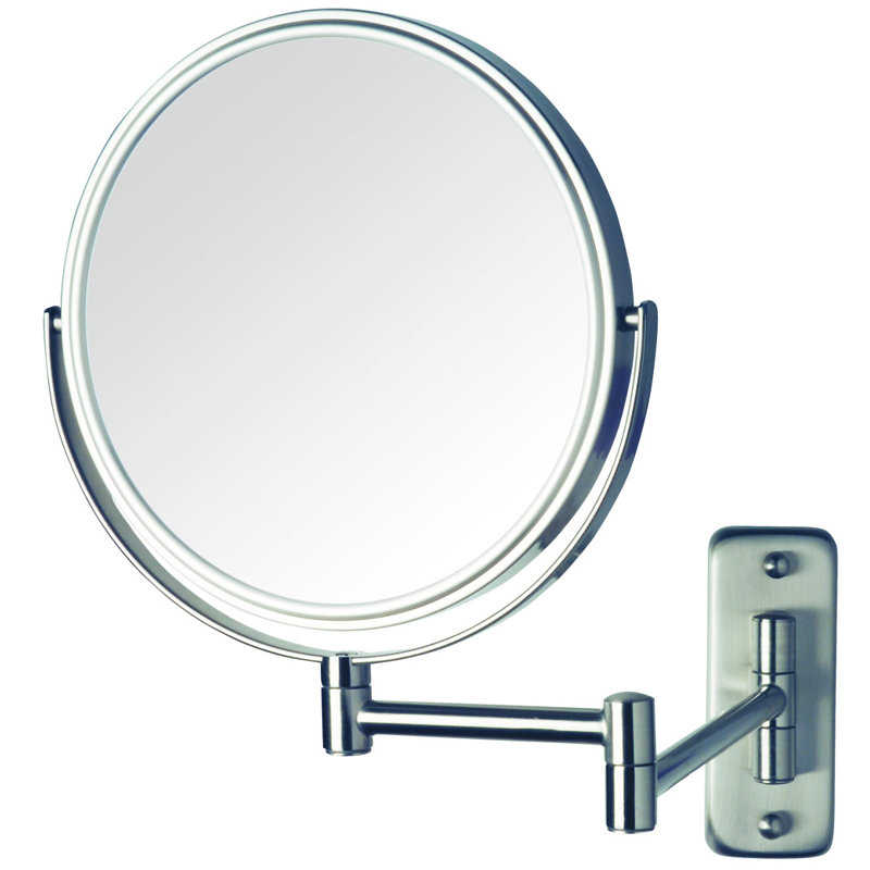 Miroir de maquillage mural grossissant 8 po Kehl, Nickel