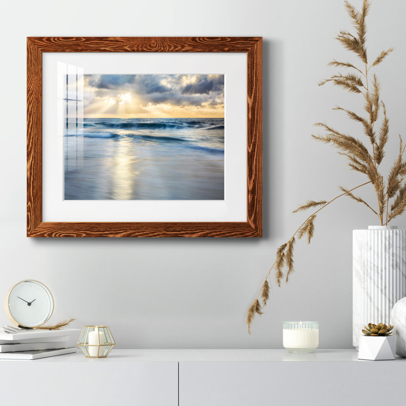 Cloudscape Shore - Photographie avec cadre photo, Cadre en érable, H 24 po x l 18 po x P 1,5 po