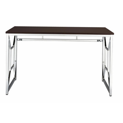 Martha office work area desk MDF/chrome, brown