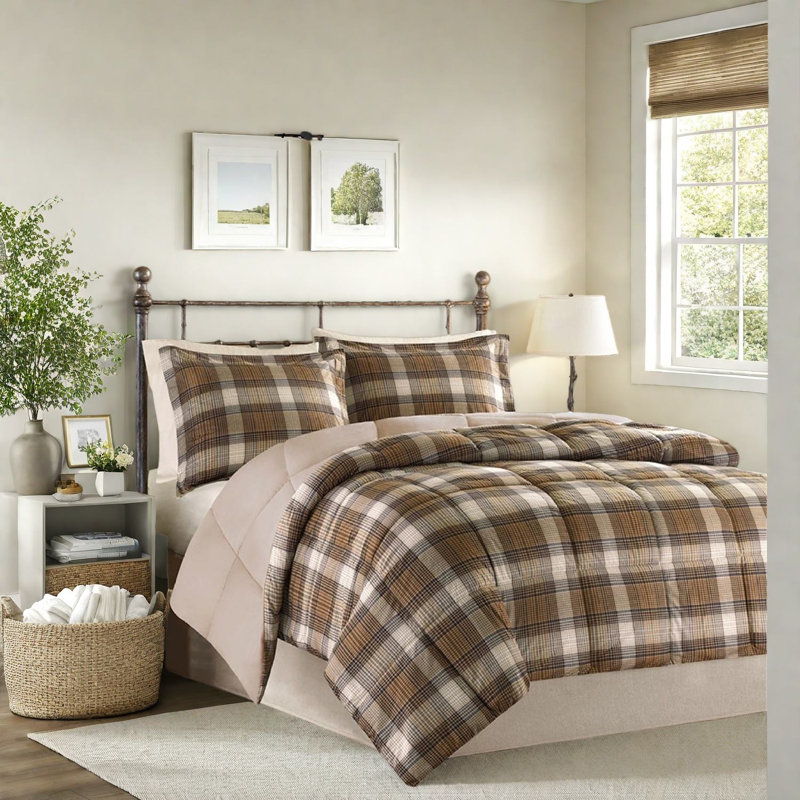 Ensembles de literie confortables, édredon en microfibre durable, style rustique pour la maison