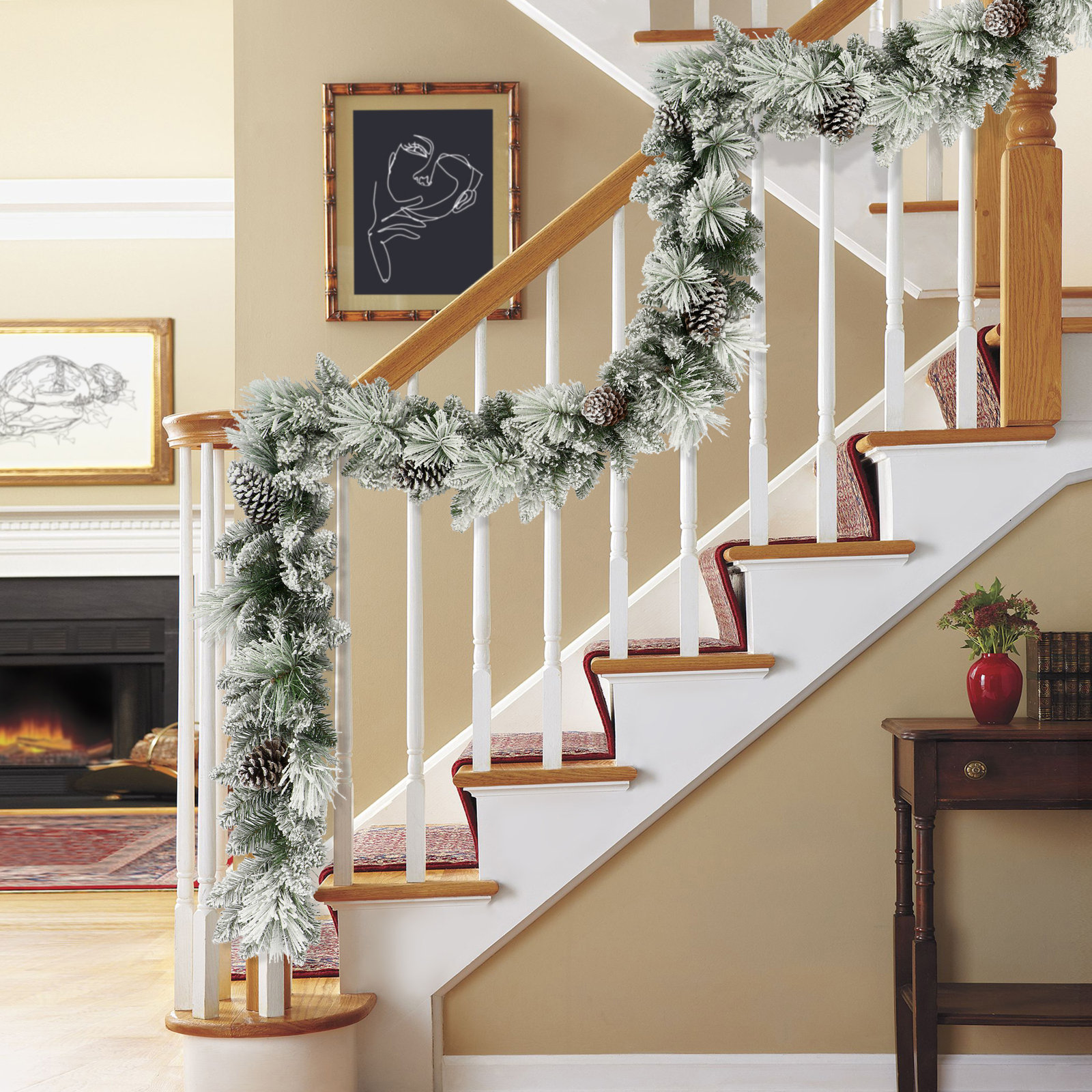 110'' in. Faux Spruce Garland