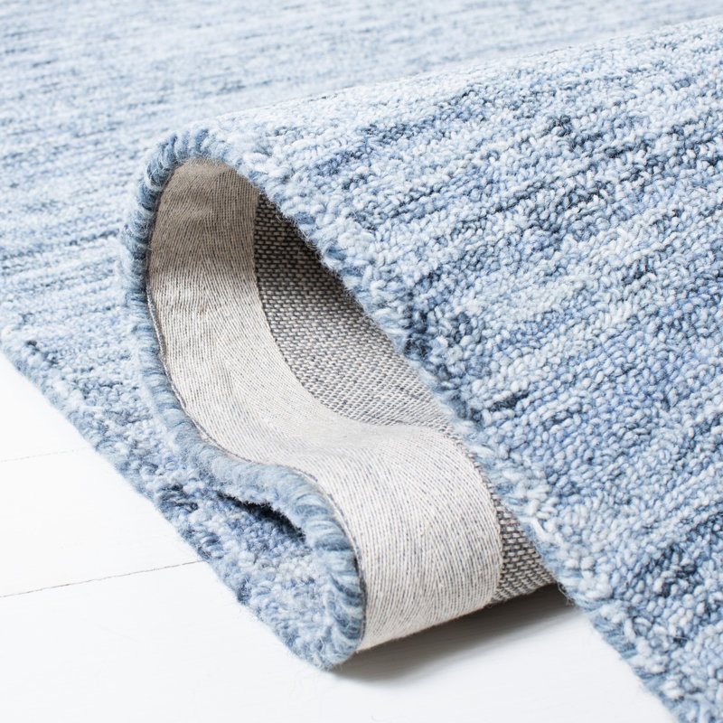 Amburgey Metro Hand Tufted Wool/Cotton Rug in Blue, Rectangle 8' x 10'