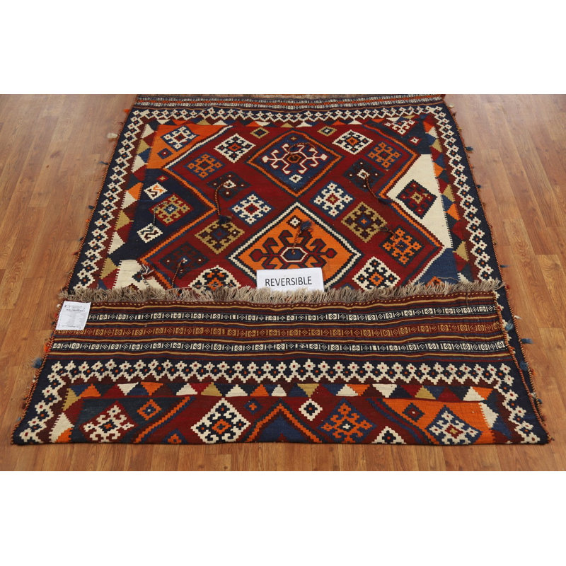 Tapis traditionnel géométrique kilim 5 x 8