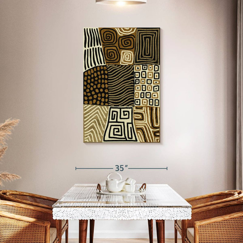 Avery Neutral Tribal Lines, 45" H x 30" W