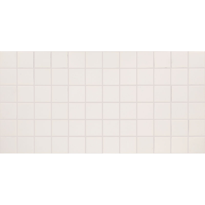 Carreau de mosaïque en porcelaine 12 po x 24 po Dalton, Blanc arctique
