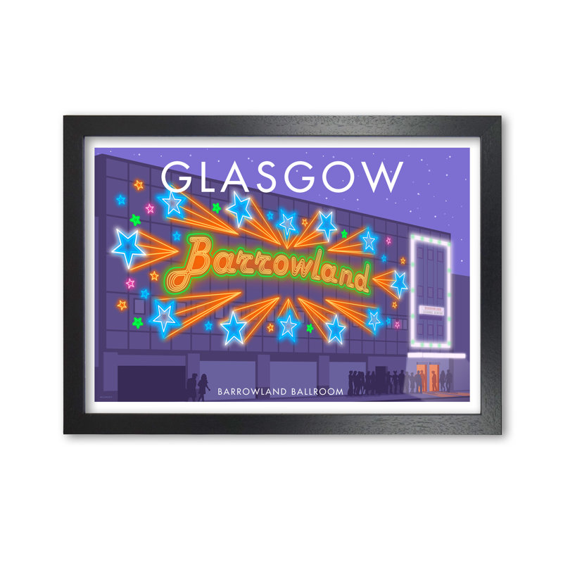 Glasgow Barrowland by Stephen Millership - Print, Black, 59.4 cm H x 84.1 cm W x 5 cm D