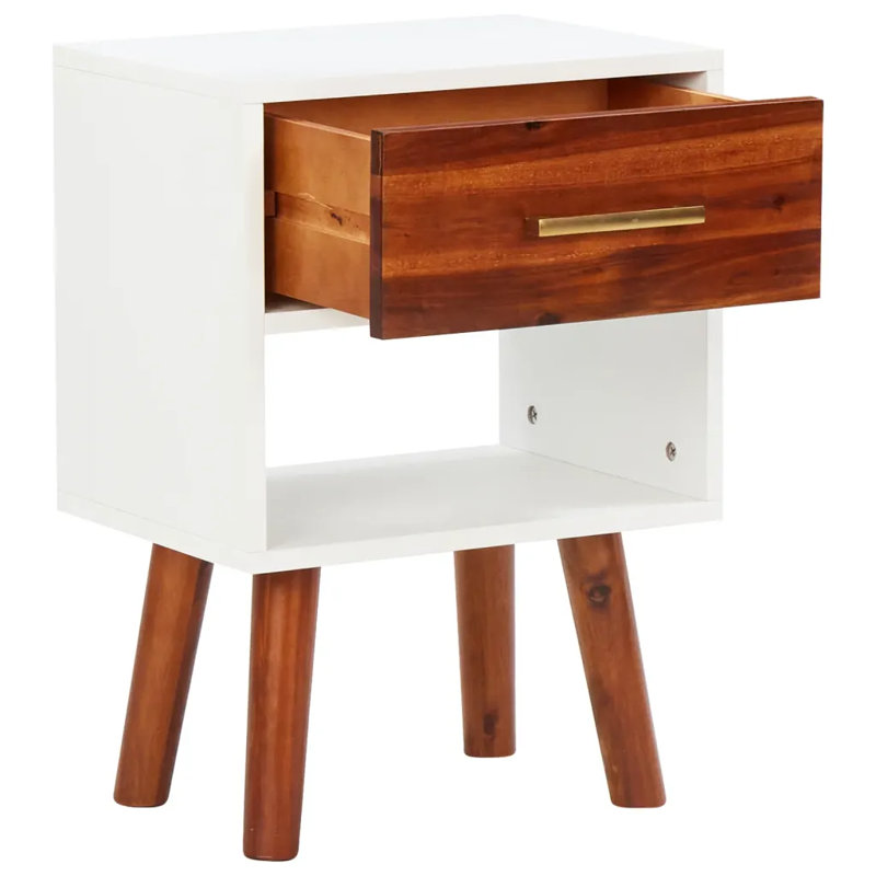 Alina 40cm W Manufactured Wood Bedside Table