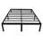 Twin Steel Black Modern Platform Foundation, And Heavy - Duty, Clean Look, Under Bed Storage Feature Construction, Edges, Storage, Holds 2000 Pounds-2064542217
