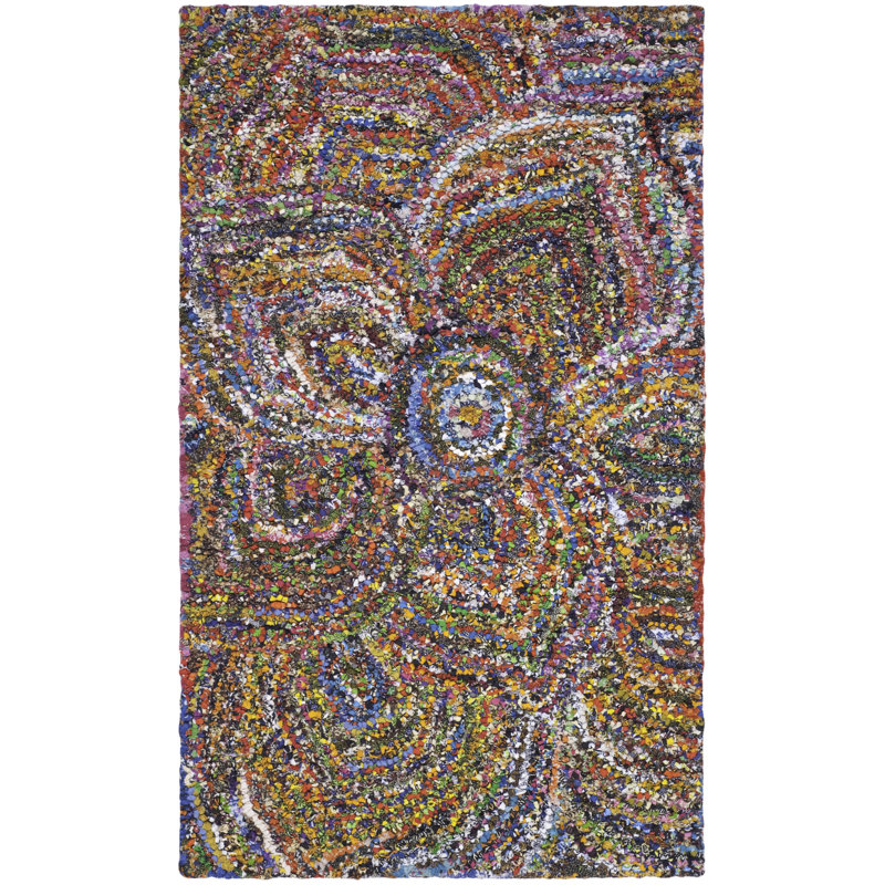 Anaheim Hand Tufted Cotton Floral Rug, Rectangle 2'3" x 4'