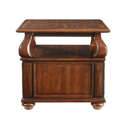 Walnut 2-Drawer End Table