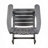 Comfortable Adirondack Rocking Chair, Dark Grey Wood, Rustic Patio Style