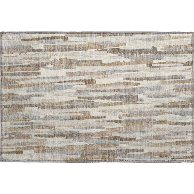 Premium Machine Washable Elize AMF1314 Stripes Rug, Rectangle 1'8" x 2'6"