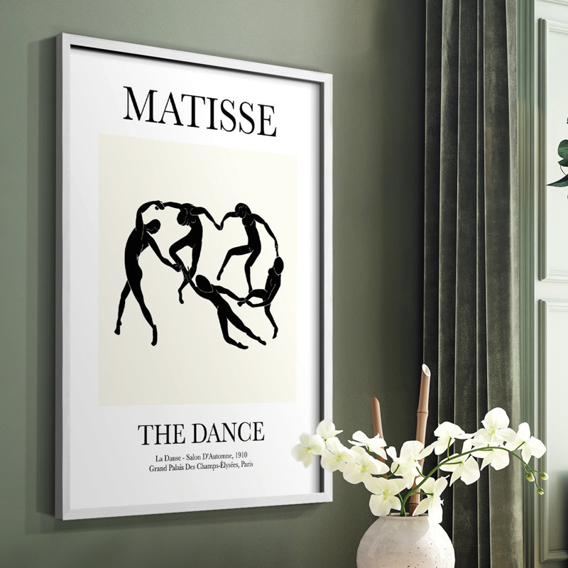 Matisse XCVII, reproduction encadrée - bois massif, H 10 po x l 8 po, Blanc