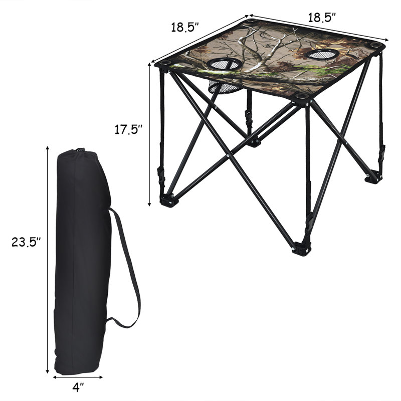 Table pliante portative 18,5 po