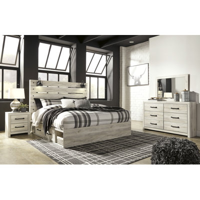 Cambeck Panel Storage Bed, Dresser, Mirror and Nightstand