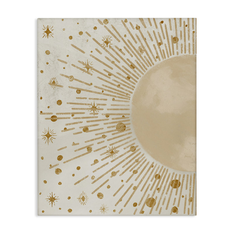 «Starry Sun Rays», art mural sur toile par Elizabeth Medley, H 48 po x l 36 po