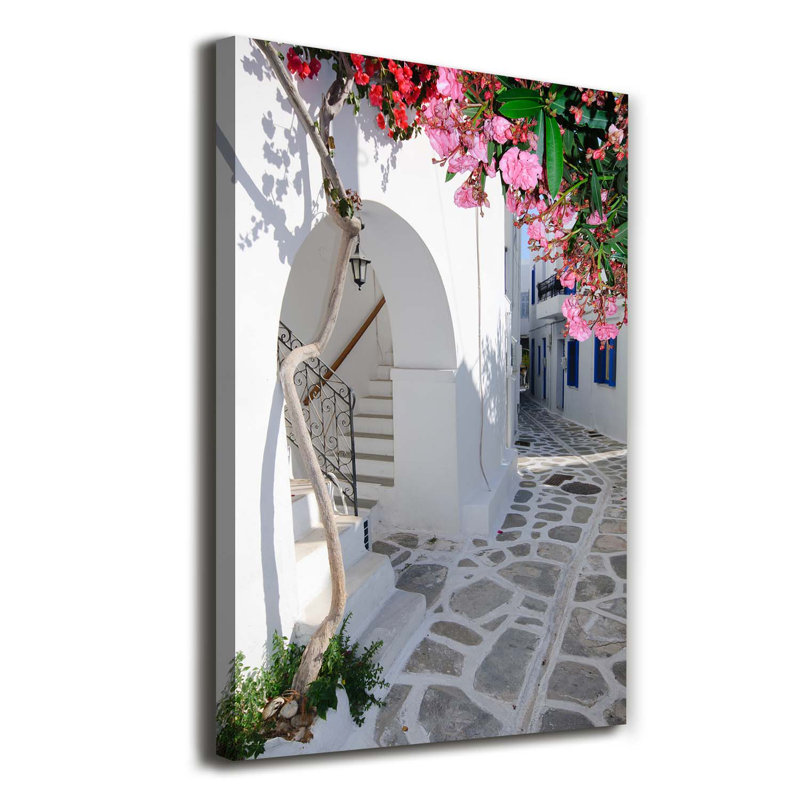 Greek Village - Wrapped Canvas Print