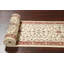 Tapis de couloir beige / ivoire / rouge noué à la main de conception unique 2 pi 6 po x 20 pi 2 po