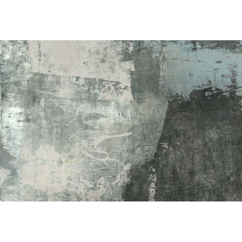 Black & Grey & Blue I by Studio W - Wrapped Canvas Print, 30cm H x 46cm W