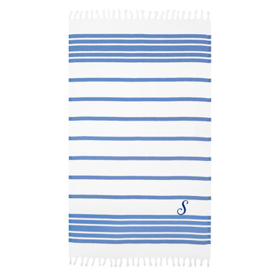 Serviette de plage 100% coton à chevrons