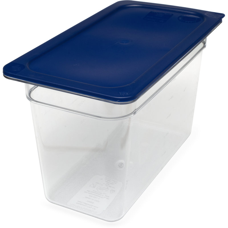 Plat de cuisson en polycarbonate StorPlus, taille 1/3, 8 po de profondeur - transparent