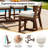 Rustic 5-Piece Acacia Wood Outdoor Bar Set with Cushions for Patio, Garden, or Poolside-1684327978