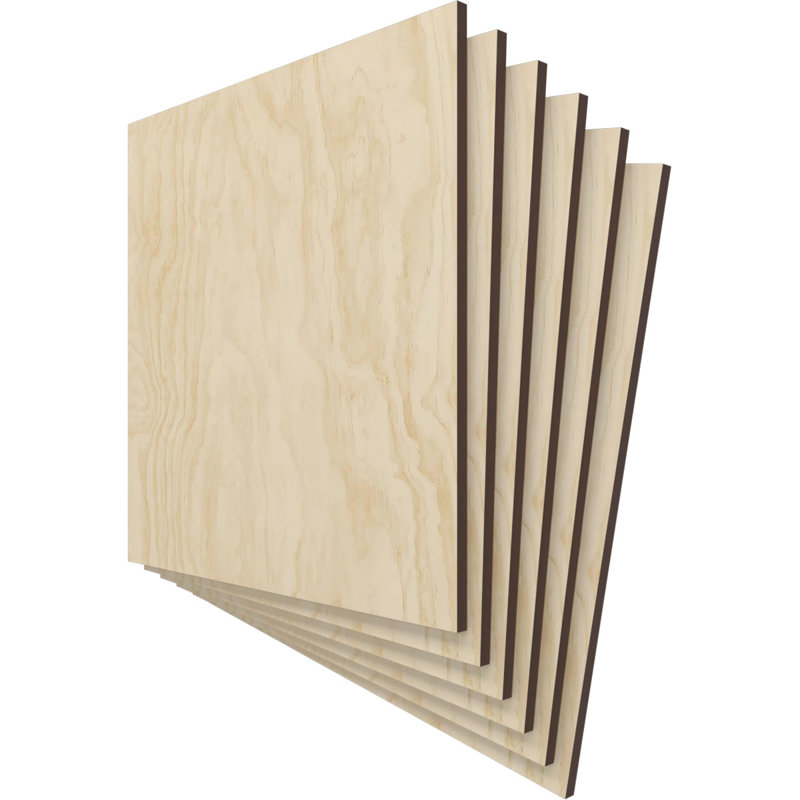 Planches en bois, Bouleau, H 15,75 po x l 15,75 po x P 0,38 po