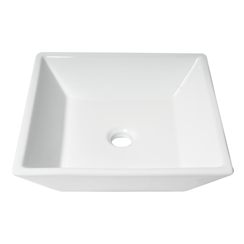 Lavabo vasque de salle de bain carré blanc