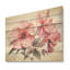 Hibiscus rose, rêve minimaliste - Art mural en bois d'hibiscus sur bois de pin naturel-101404095