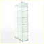 Vitrine moderne en verre trempé avec bande lumineuse à DEL Bluetooth-1818878045