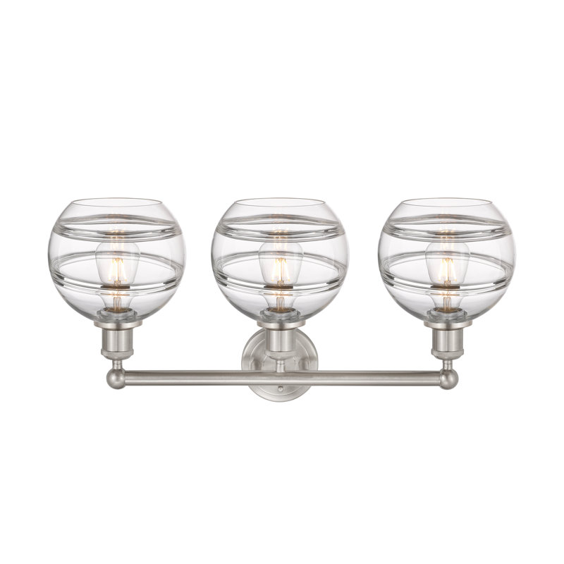 Bienes 3 - Light Dimmable Vanity Light, Satin Nickel, Clear