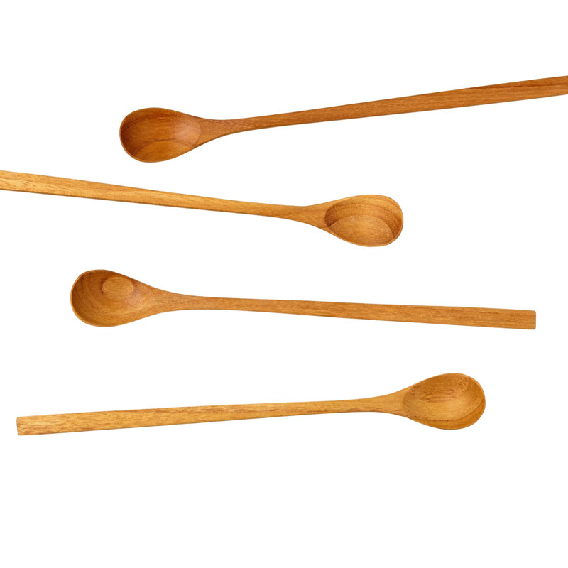 Teak Long Spoons, Set of 4