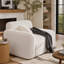 Ensemble de salon 3 pièces avec causeuse Boucle beige clair et 2 chaises d'appoint-164855073-164855074