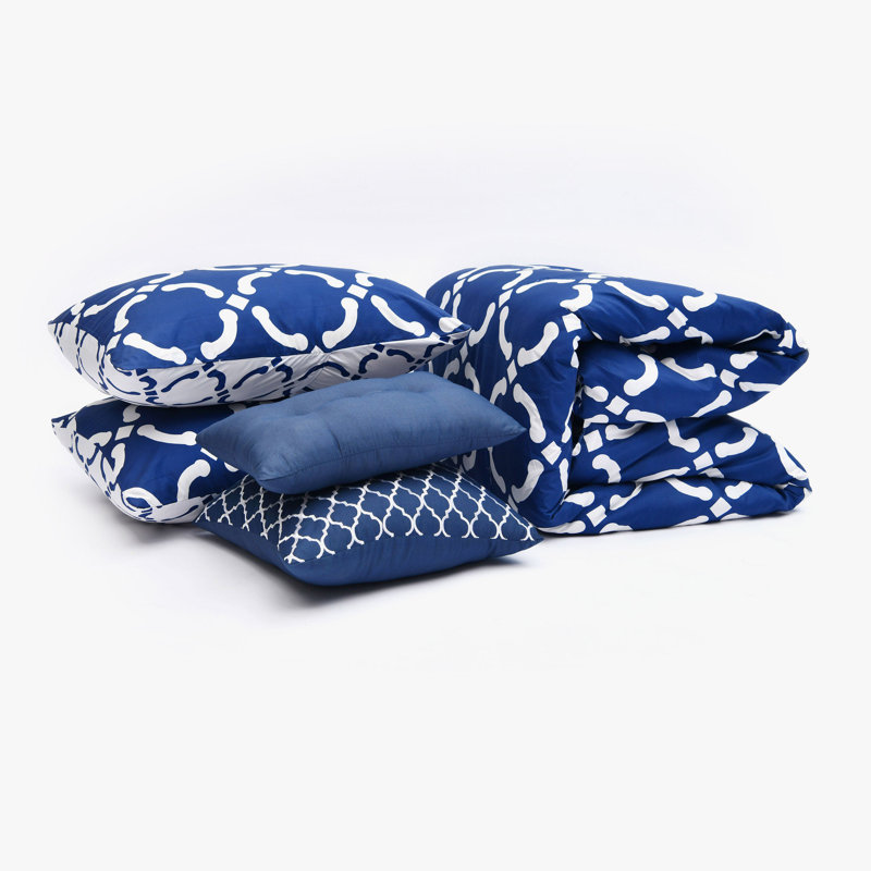 Ensemble d'édredon réversible en microfibre 5 pièces, Simple