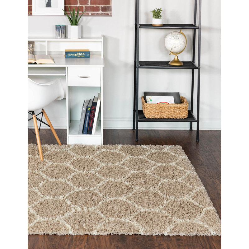 Tapis à poils longs Everly Quinn Ruby, Rectangle 5 pi 3 po x 8 pi