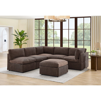 Kyanne Priyen 98" Wide Symmetrical Modular Corner Sectional