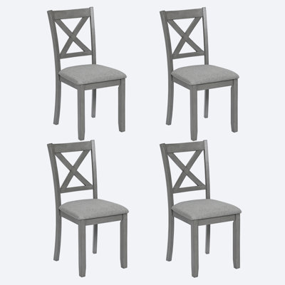 Ensemble de chaises de salle à manger pour 4 personnes, chaise de cuisine avec siège rembourré, chaise d'appoint pour la salle à manger, 