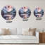 Paysage d'hiver avec lac de montagne sous le soir - Horloge murale Lake House-381468173
