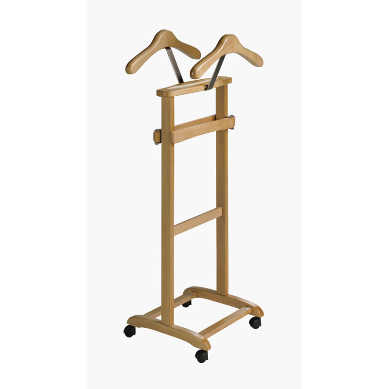 Solid Wood Freestanding Valet Stand, Oak