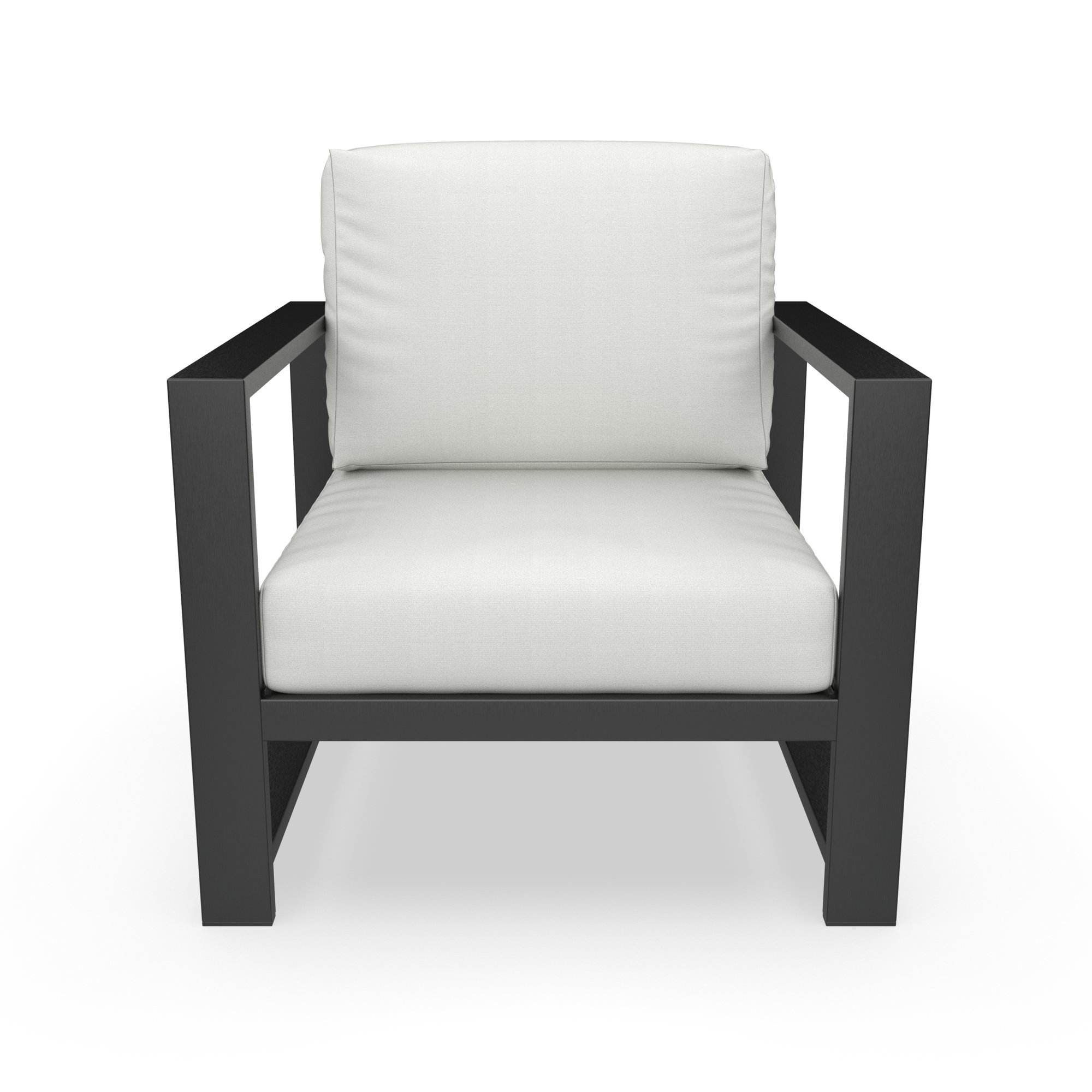 Dulcie Metal Outdoor Armchair with Sunbrella Cushions, Canvas White Sunbrella®