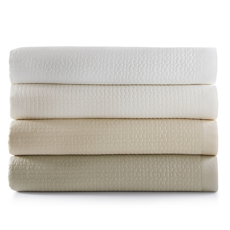 Hamilton Pearl Standard Cotton 100% Cotton Reversible Coverlet/Bedspread