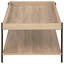 Table basse rectangulaire en bois
