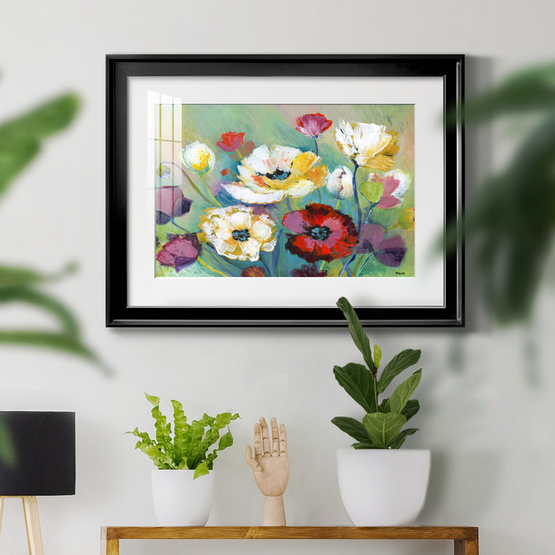 Alex's Garden - peinture encadrée, Cadre noir, H 30,5 po x l 42,5 po x P 1,5 po