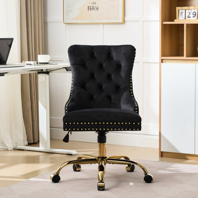 Fauteuil pivotant en velours de style américain Meghan